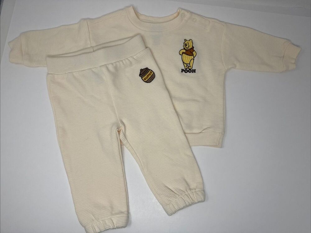 Disney Baby Winnie the Pooh Sweatshirt & Pants Set Beige 6/9 Months 2 Piece